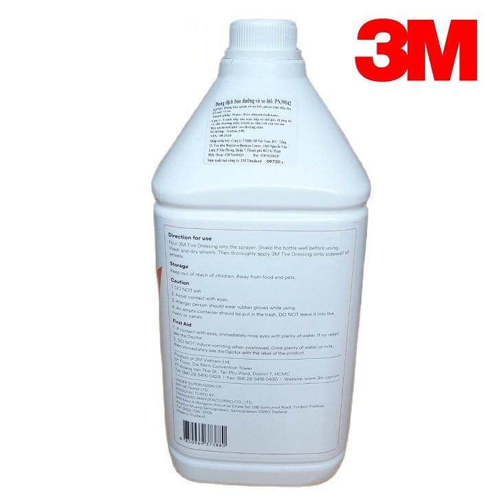 DUNG DỊCH BẢO DƯỠNG VỎ XE 3M PN39042 3.78L